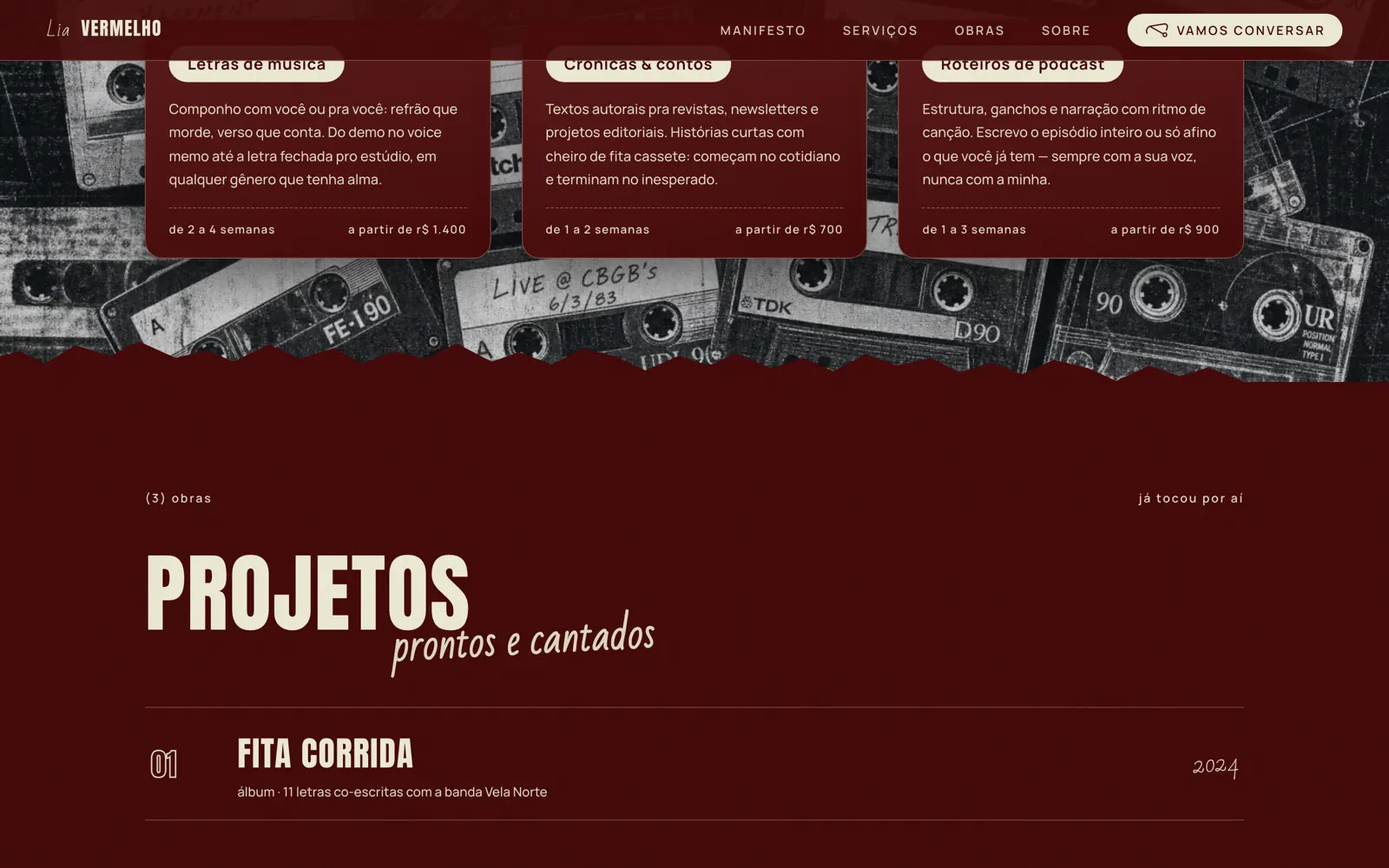 Obras sobre colagem de fitas cassete